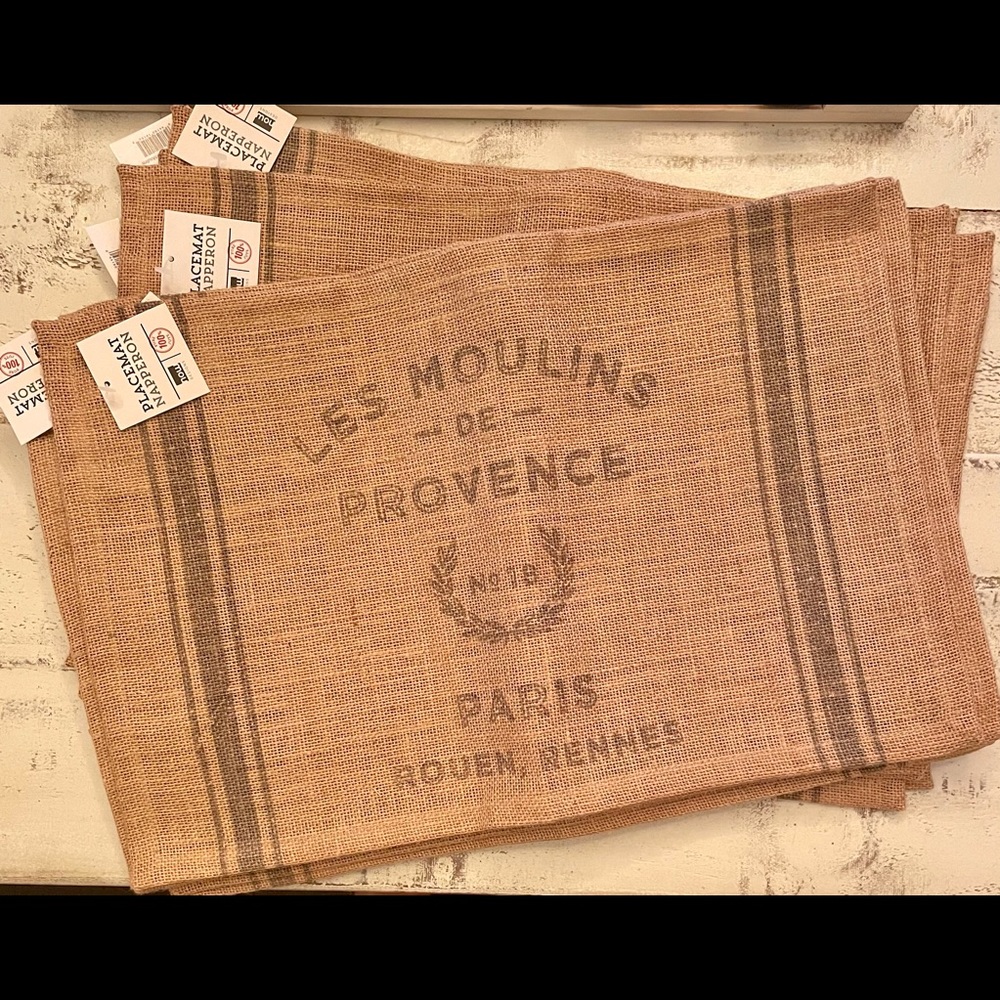 Burlap Farmhouse/French Country Placemats